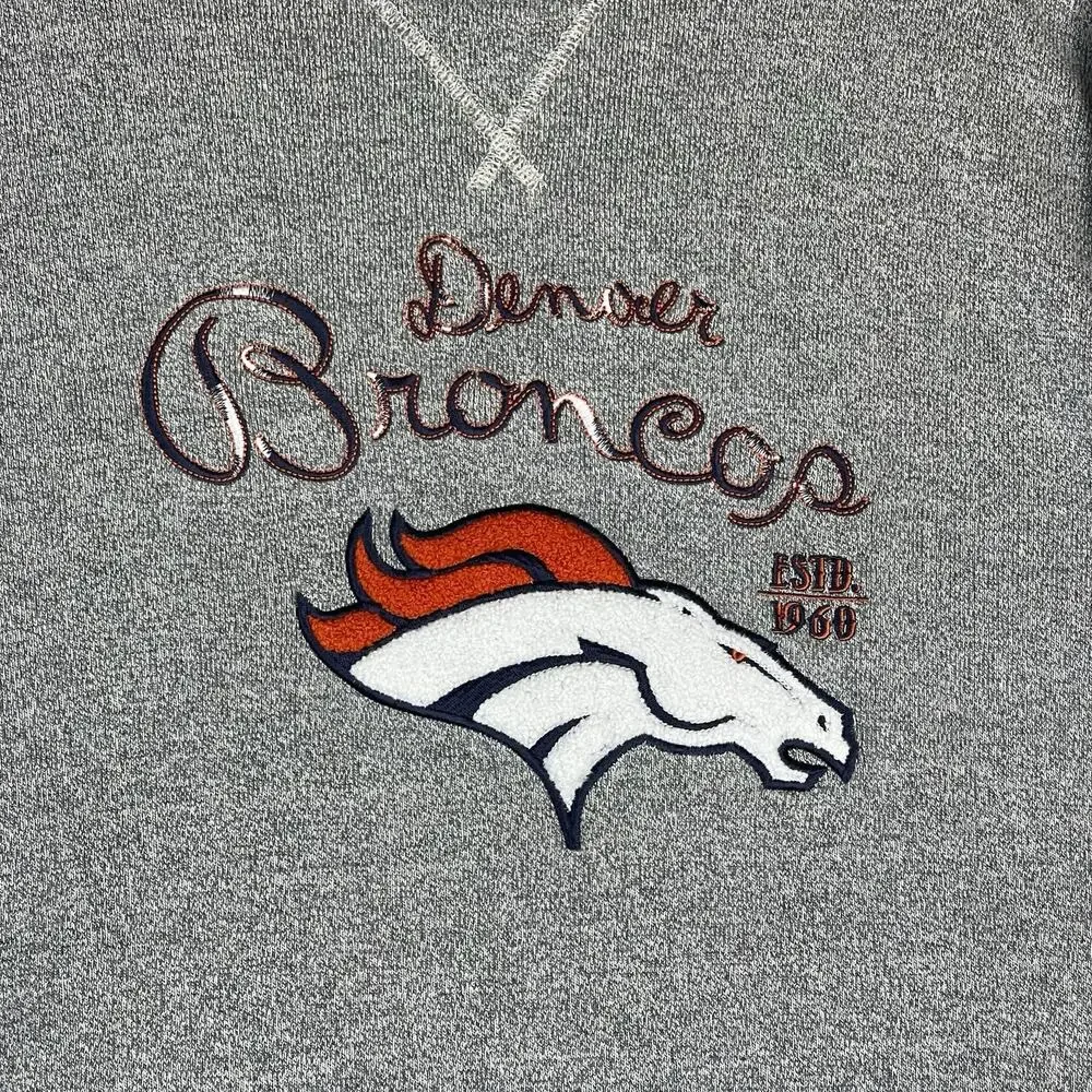 Tommy Bahama Sweatshirt Mens XL Gray Denver Broncos NFL Long‎ Sleeve Knit